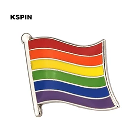 Gay Pride Rainbow 6 цветов флаг металлические нашивки на рюкзаке набор брошь ювелирные изделия для одежды 100 шт XY0323 - Цвет: XY0323
