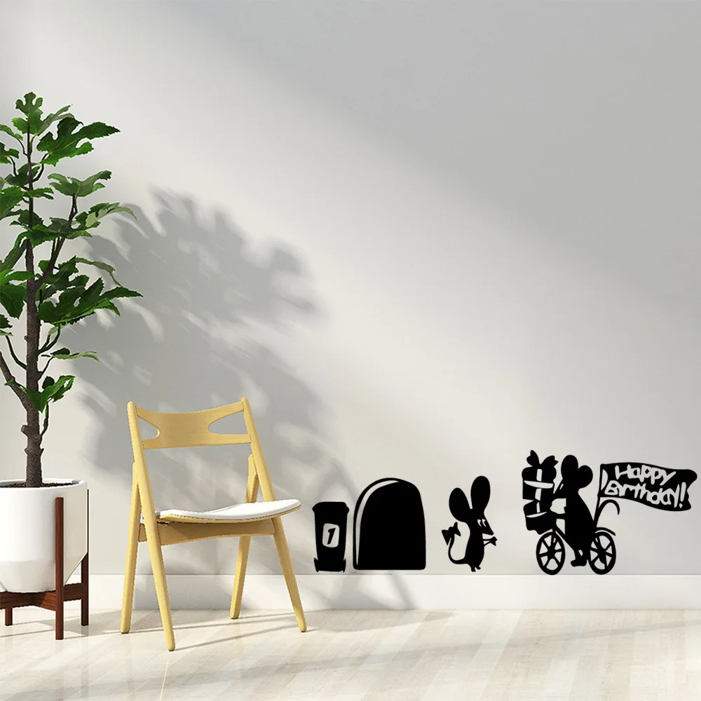 

Cartoon Mouse Vinyl Wallpaper Roll Furniture Decorative For Kids Room Decoration Home Party Decor Wallpaper