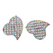 DoreenBeads медный сплав Эмаль живопись Behomia этническое ожерелье из очаровательные разноцветные туфли-лодочки с филигранными просвечивающий Ювелирный Аксессуары 5 шт