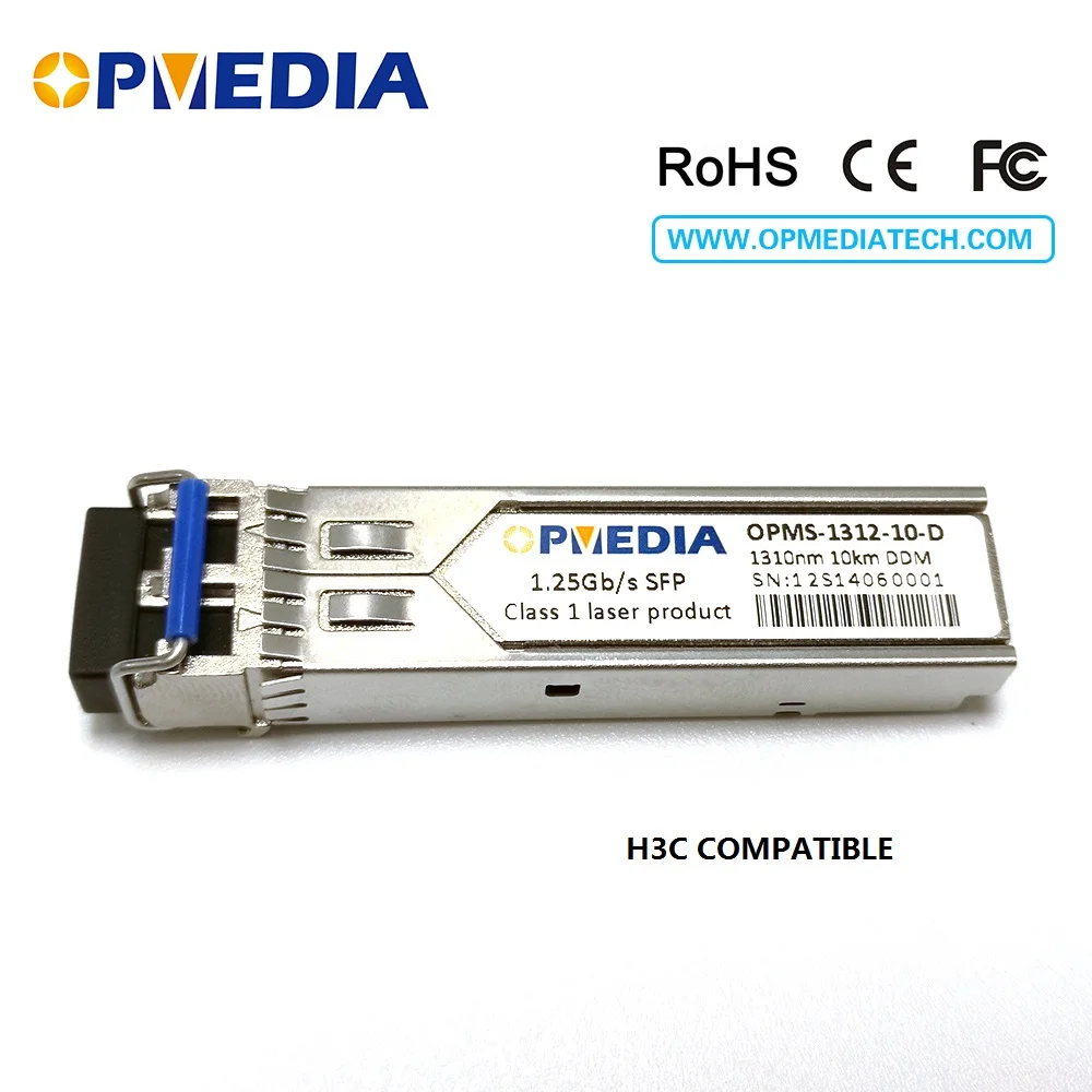 

For H3C SFP-LX-SM,1.25G 1310nm 10KM SFP transceiver,1000base LX SFP optical module,DDM,LC connector,Free shipping