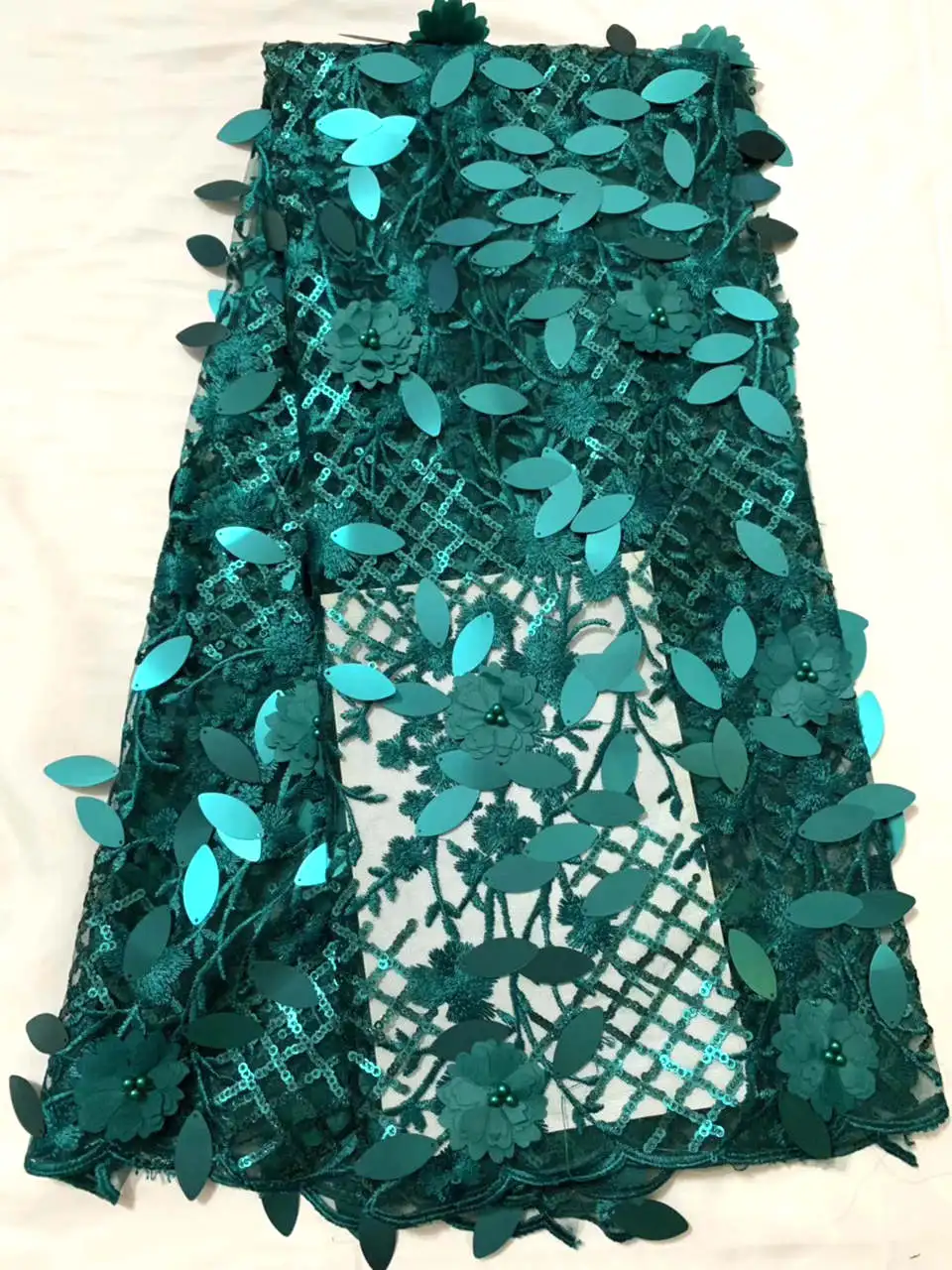 teal green lace