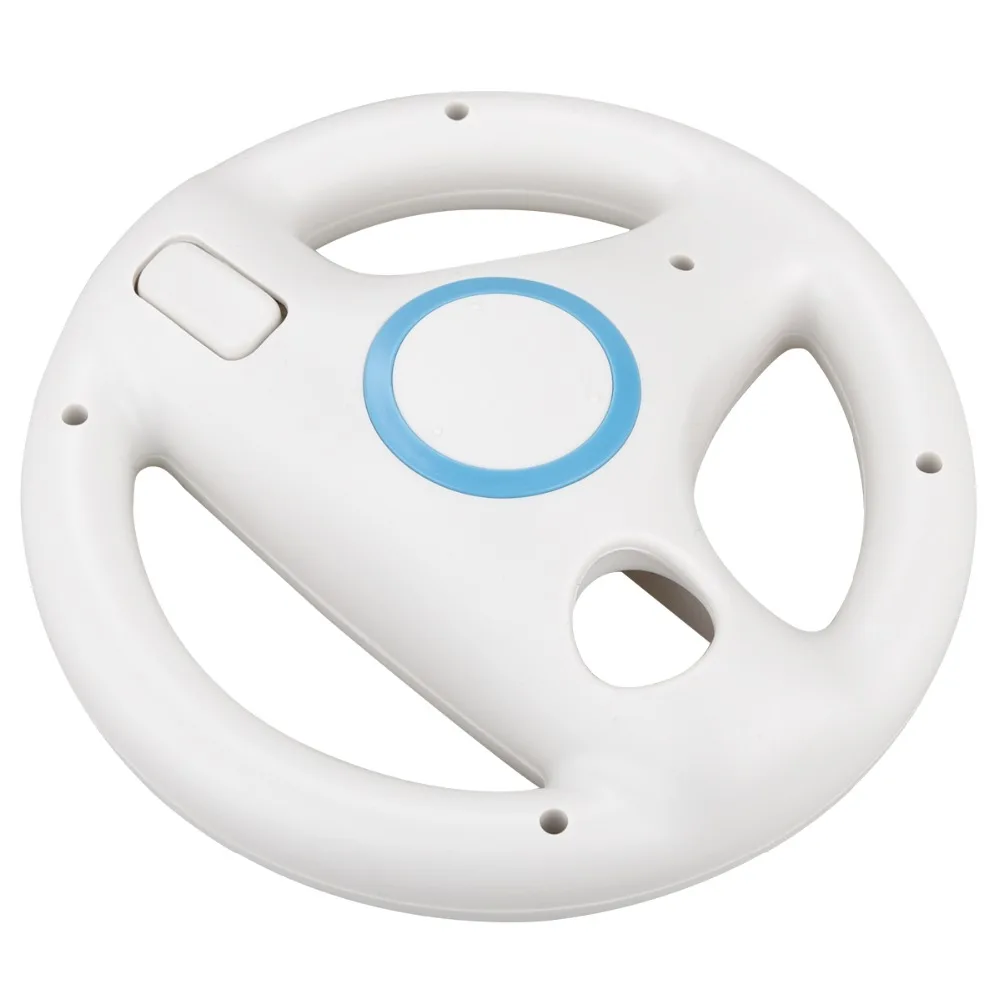 White Steering Kart Racing Wheel for Nintendo for Wii Remote Game