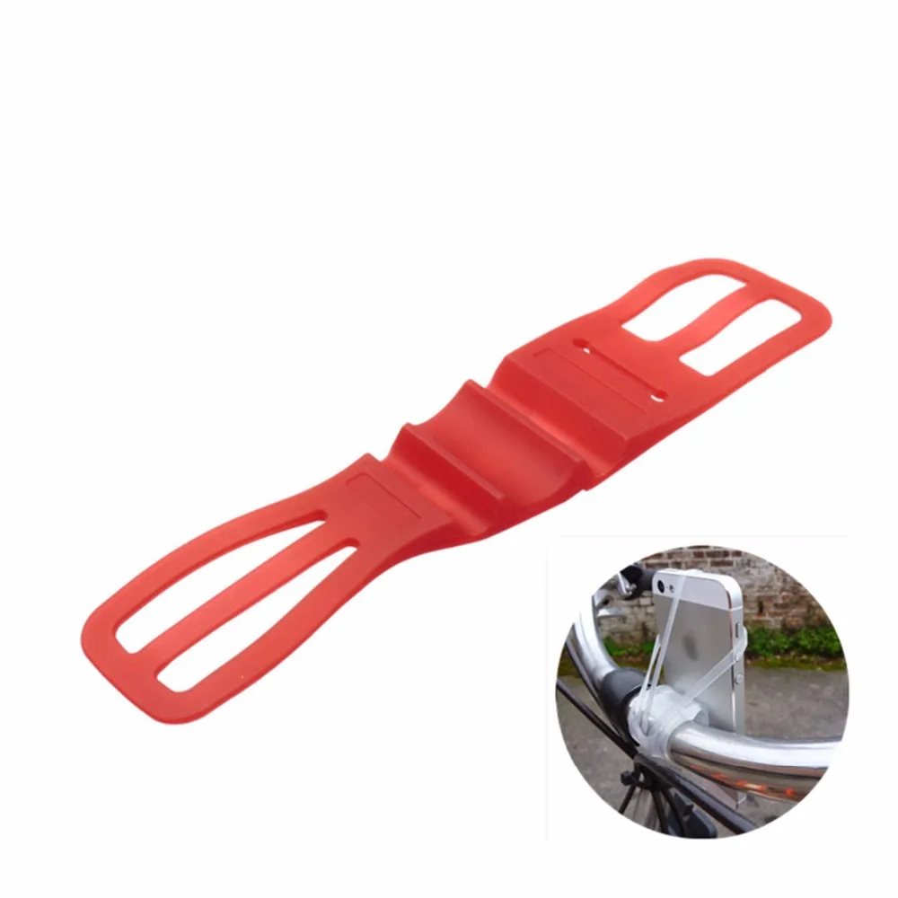 1pc Universal Silicon Strap Mountain Road Bike Torch Phone Flashlight