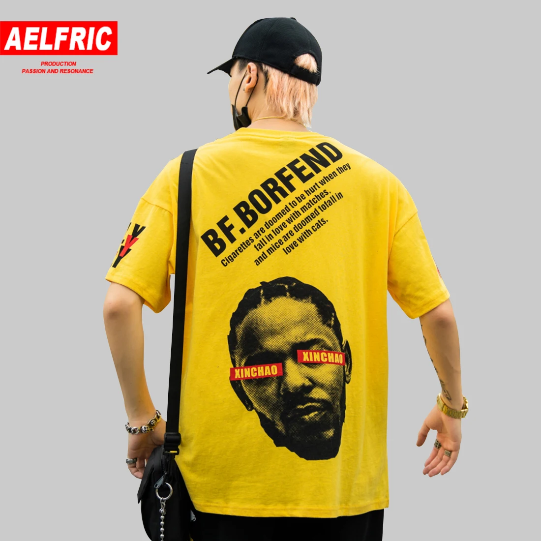 

AELFRIC 2019 Vintage Black Man Printed T Shirt Mens 2019 Summer Casual Cotton Short Sleeve Harajuku Streetwear O-neck Tees Tops