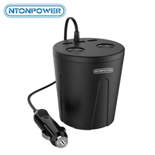 NTONPOWER MP 12V Output USB Car Charger Cigarette Lighter Adapter Quick Charger for Smartphone Tablet Multi