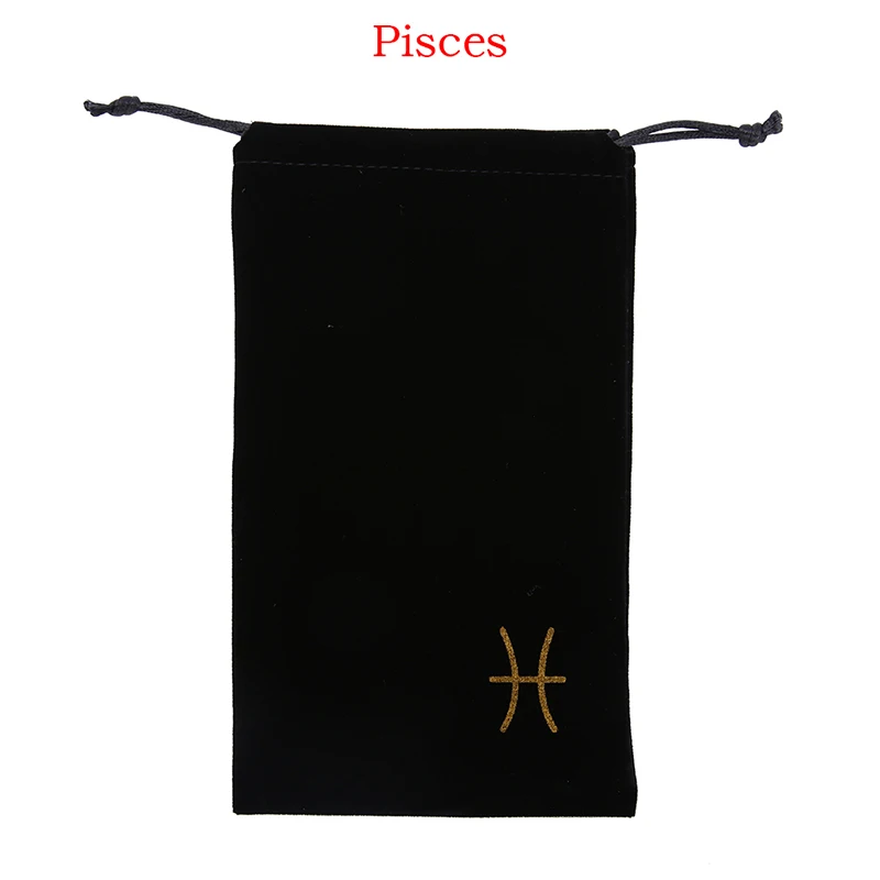 1 шт. бархатная сумка для хранения карт Таро мини-ювелирная посылка на шнурке сумка для настольных карт 19,5 см X 11 см 12 созвездий - Цвет: L