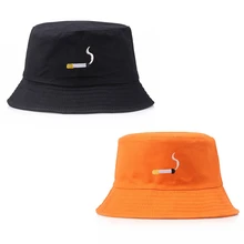 Шляпа-ведро с вышивкой для мужчин и женщин в стиле хип-хоп, рыбацкая шляпа для взрослых, Панама Боб, летняя шляпа для влюбленных