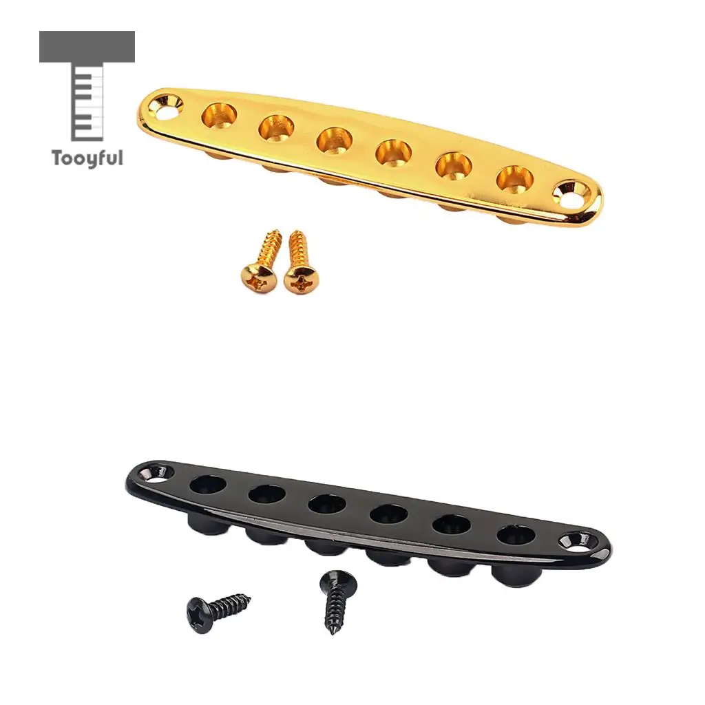 Tooyful Metal Guitar Instead Thru Body String Mounting Ferrules Bushings Electric Guitar Accessory Black