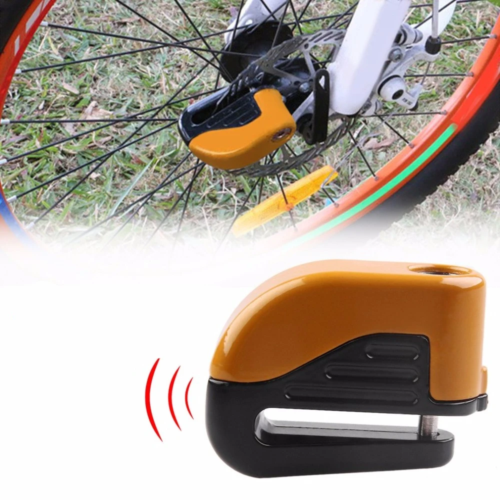 

Bicycle Bike Mini Electron Alarm Disc Brakes Lock Mountain Bike Road Racing Bike Anti Theft Security Accessories with keys drop