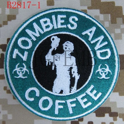 Кофе тактический боевой полный вышивка патч - Цвет: B2817