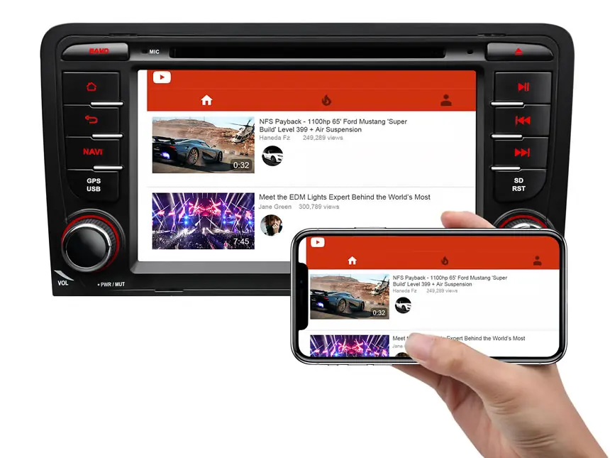Best 7" Octa Core Android 8.0 Oreo OS Car DVD Multimedia GPS Radio for Audi A3 2003-2012& S3 2003-2012 with Split Screen Mode Support 4