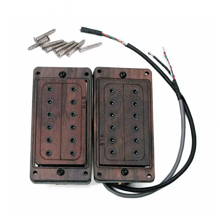 Недавно 2 шт. Роза Деревянная электрогитара Humbucker Пикап портативный с винты аксессуары BFE88