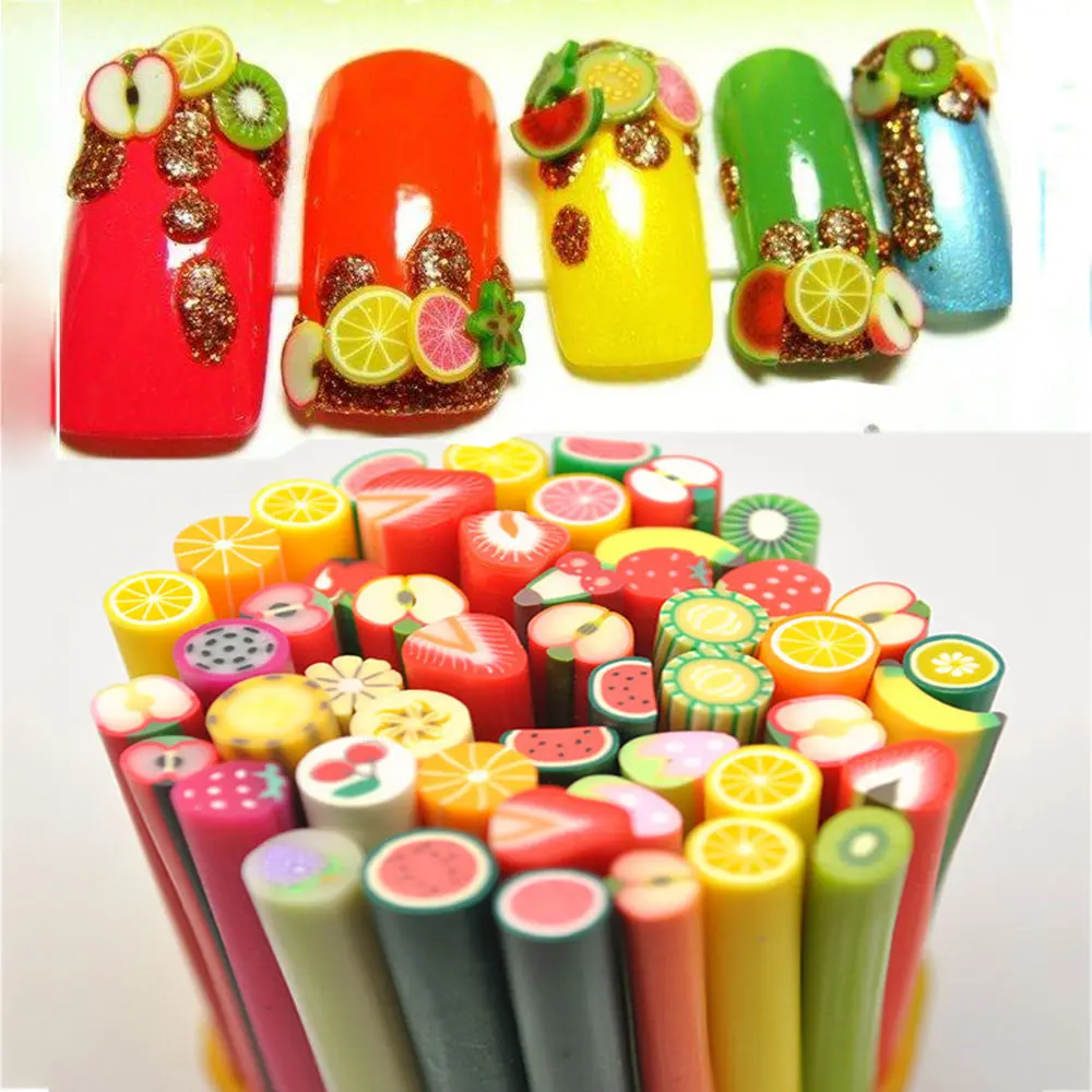 

1pc Nail 3D Fruit Fimo Article Mixed Color DIY Nail Decoration Sticker