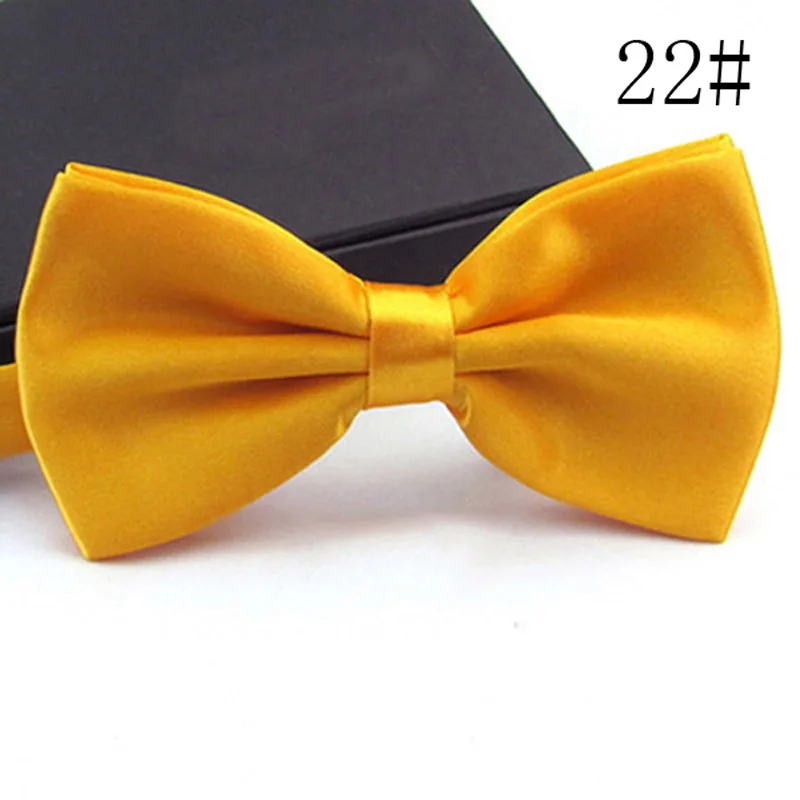 1 шт джентльменский мужской классический Атласный Галстук-бабочка галстук для свадебной вечеринки регулируемый галстук-бабочка - Цвет: Golden Yellow
