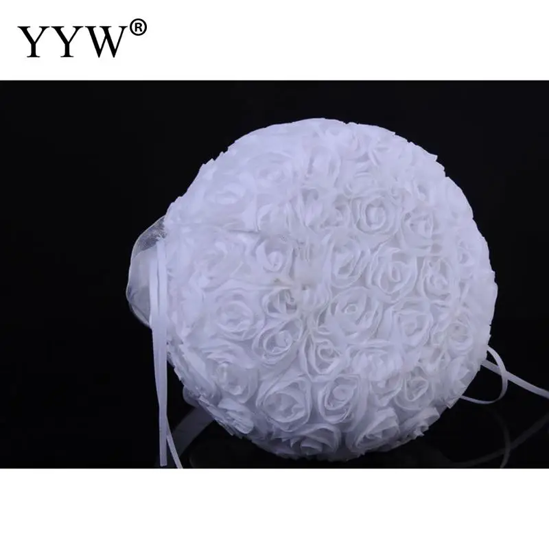 White Rose Flower Basket Artificial Silk Flowers Weeding Decoration For Weddings Fake Flowers Wedding Supplies Decor For Crafts