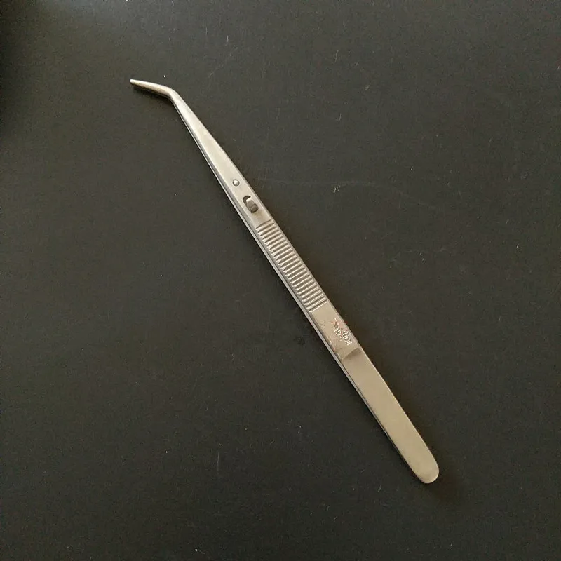 1pcs College Tweezers Cotton Dressing Forceps Serrated Dental Surgical