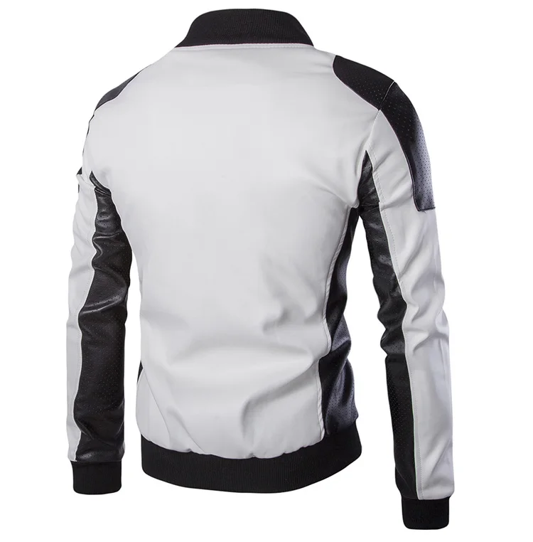 В стиле хип-хоп мотоциклетные зимняя куртка Для мужчин искусственная кожа молния Для мужчин Куртки модная брендовая одежда Повседневное кожа Для мужчин jackrt