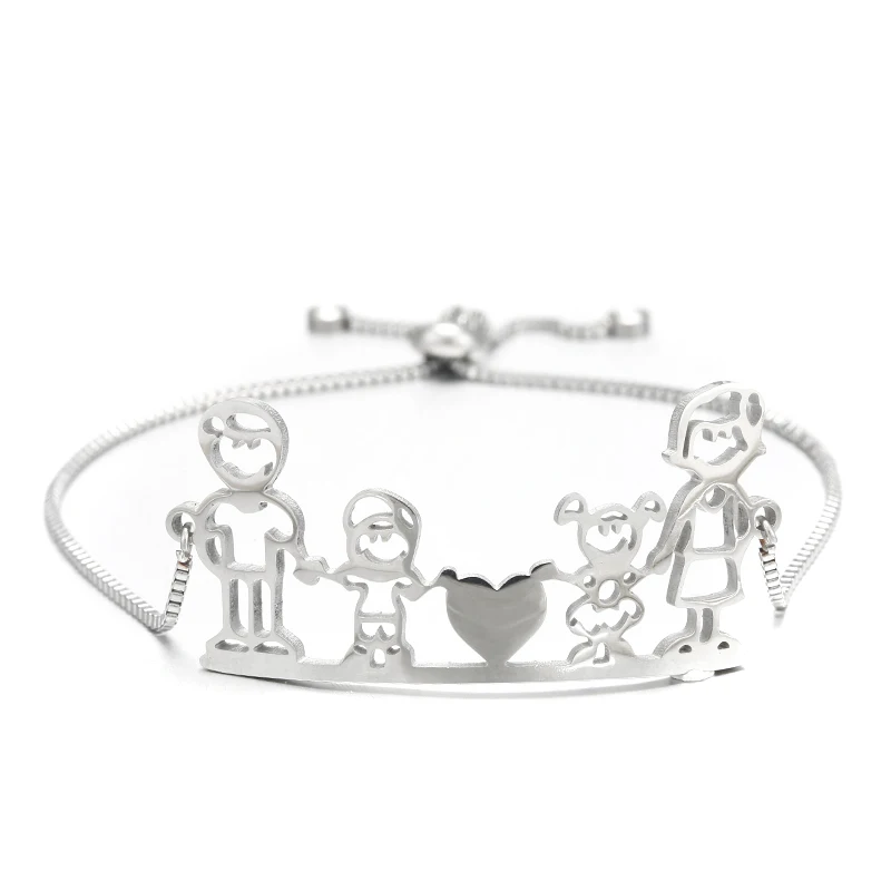 MYLONGINGCHARM Custom Bangles Bracelets Adjustable Cutout Family Members Charms Specialized Gifts D0018 | Украшения и аксессуары