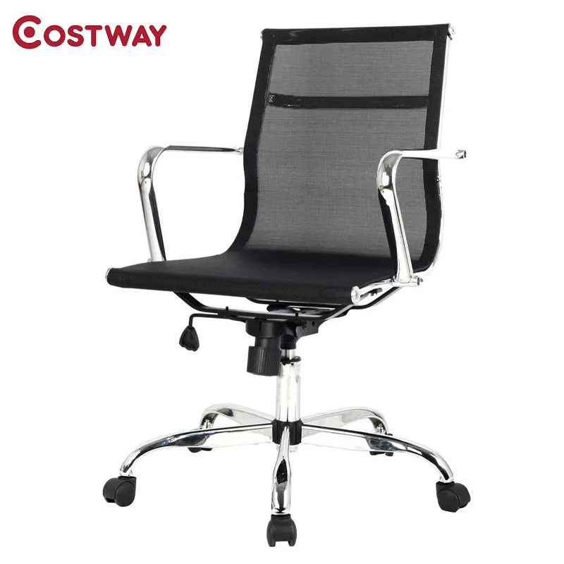 

COSTWAY Modern Ergonomic Mesh Adjustable Office Chair Executive Chair Boss Lift Chair Swivel Chair Office Furniture HW51437