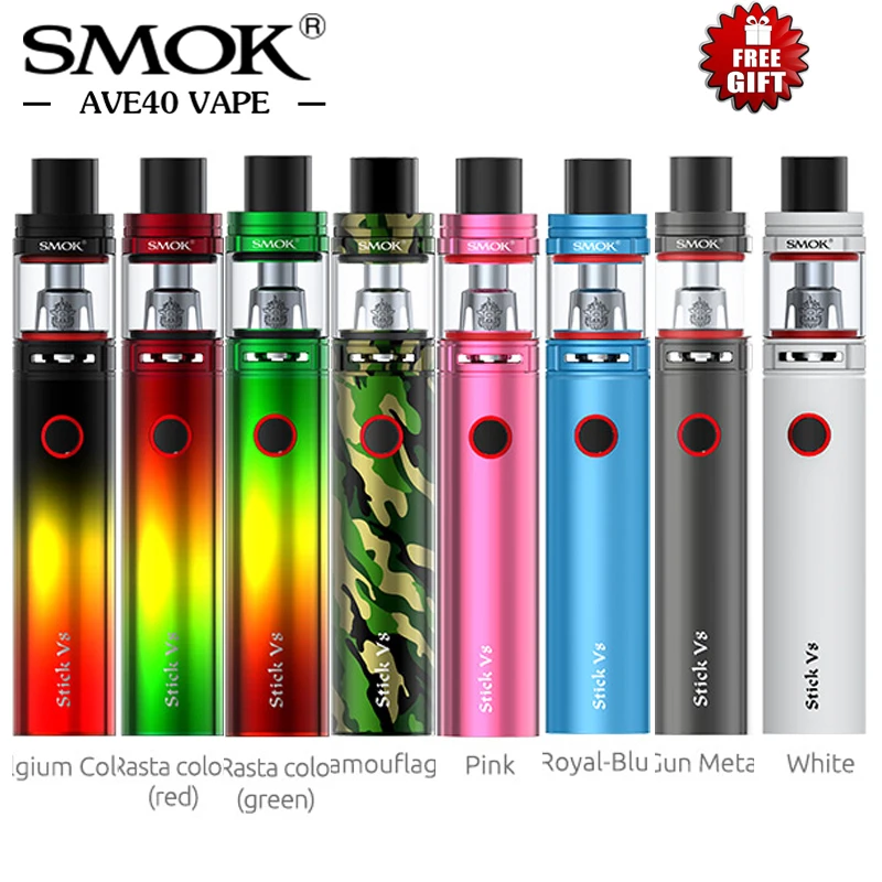 SMOK оригинальный Vape Stick V8 стартовый комплект вейпер 3000 мАч батарея с 5 мл TFV8 большой