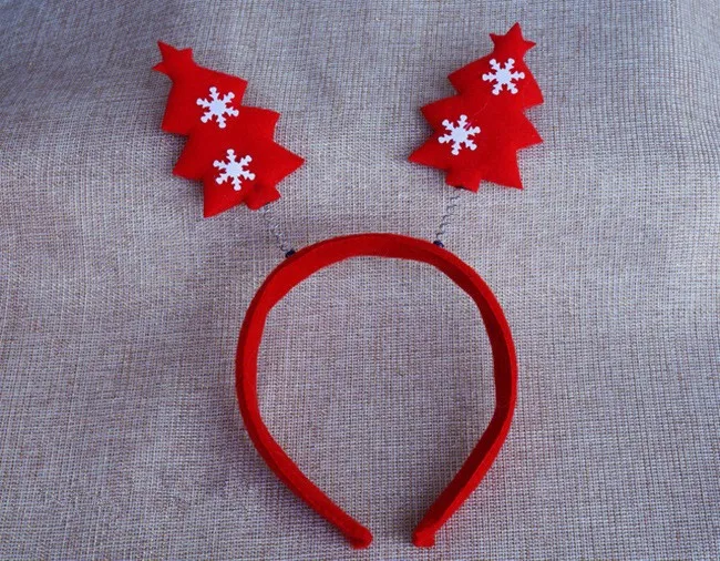 Милая Рождественская повязка на голову для женщин и девочек, украшение Санта-Клаус, снеговик, праздничные волосы, колокольчики, перья, аксессуары, рождественский подарок - Цвет: 9