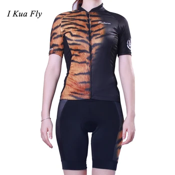 

New Summer Tiger Pattern Short Sleeve Cycling Jersey Set Sweat MTB Bike Clothing Pro Read Bicycle Jerseys Bike Jersey z4