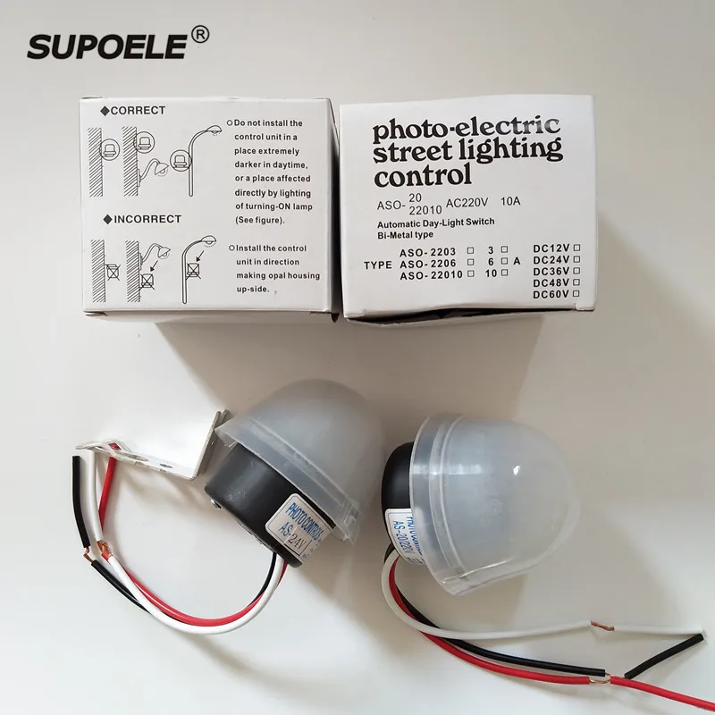 10PCS-Lot-Adjustable-sensitive-Auto-On-Off-Photocell-Switch-DC-AC-220V ...