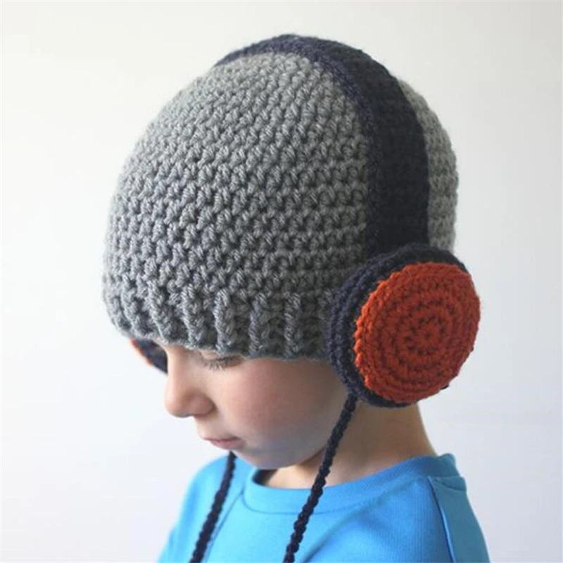 IANLAN Children Knit Beanies Funny Headset Style Hats Kids Headphone