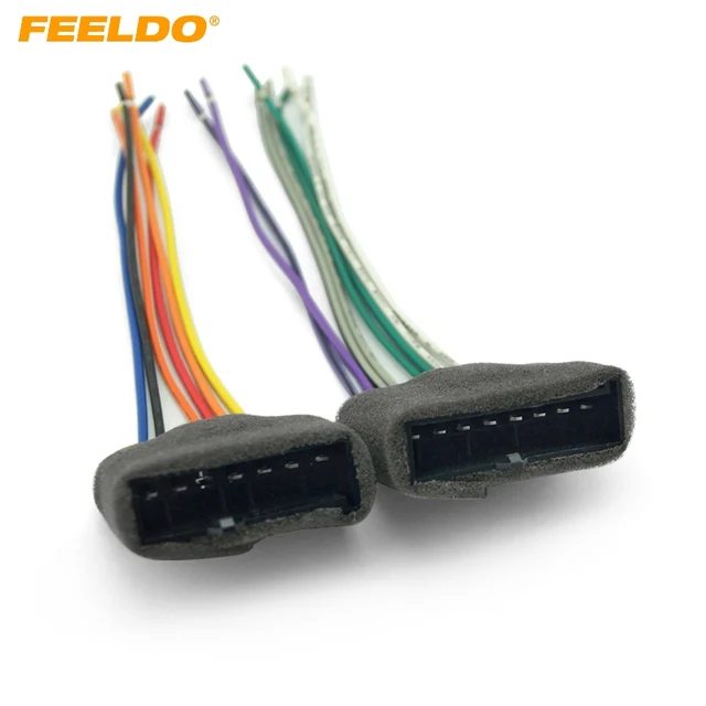 Best Price FEELDO Car Radio Audio Stereo Amplifier Sub Interface Wire Harness for Ford 1987-1993 Mustang Mondeo Best Price FEELDO Car Radio Audio Stereo Amplifier Sub Interface Wire Harness for Ford 1987-1993 Mustang Mondeo