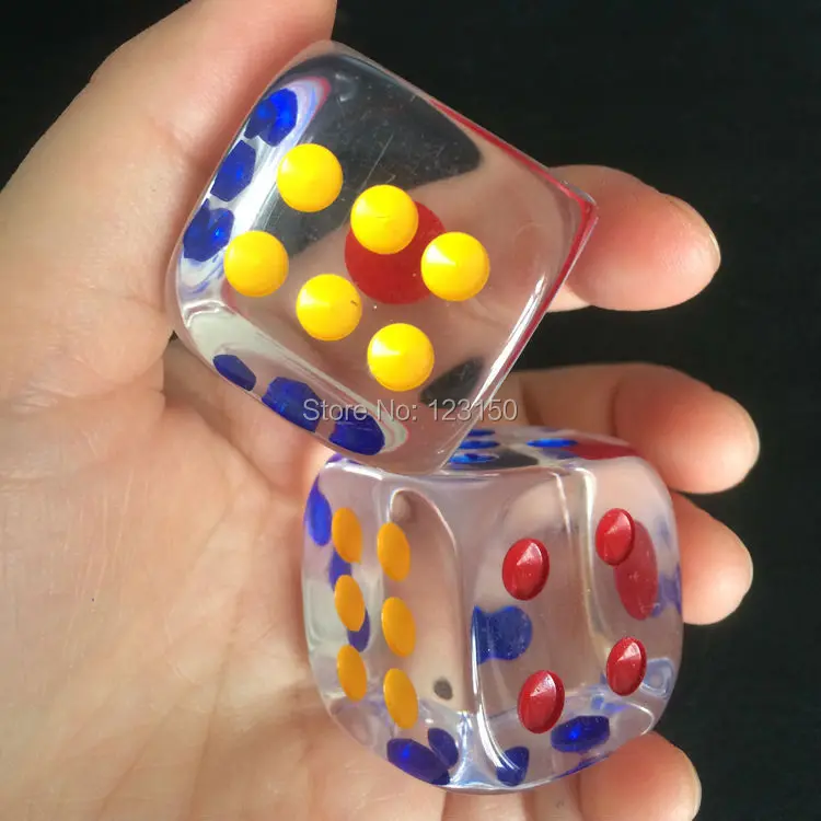 

DC-038 New Clear dice in 32mm each side, 3pcs/lot, Free Shipping