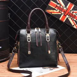 2019 для женщин сумки Высокое качество сумка-портфель модные однотонные цвет дизайнер Винтаж Tote из искусственной кожи Дамы Crossbody сумки на