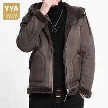 Высококачественное роскошное Мужское пальто, зимнее толстое теплое меховое пальто с капюшоном, мужское повседневное пальто с карманом на молнии, двусторонняя верхняя одежда размера плюс M-5XL