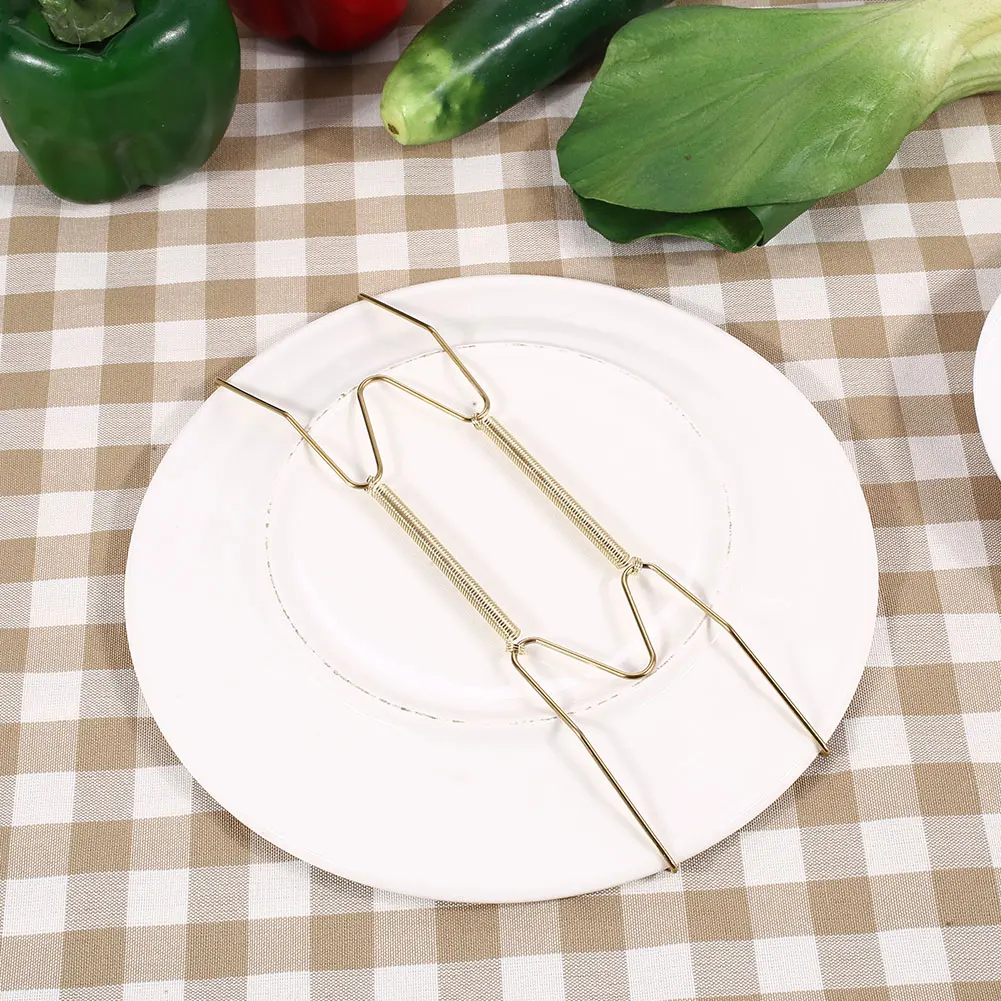 Gold Metal Wire Holder Hanging Plate Spring Wall Hanger Hook Home