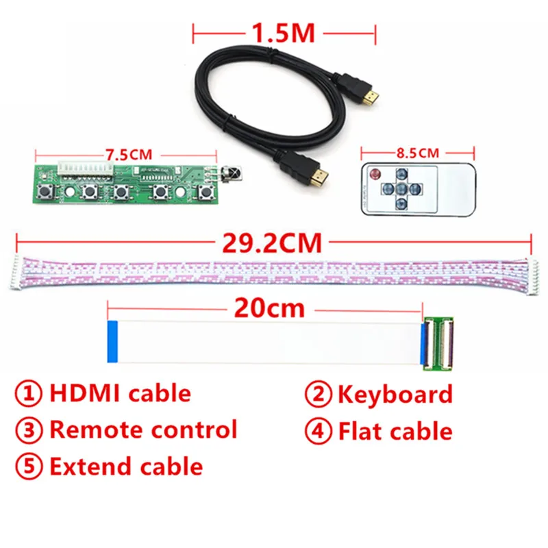 19 дневное управление ЖК дисплеем LVDS M190EG01 монитором HDMI VGA + комплект емкостной