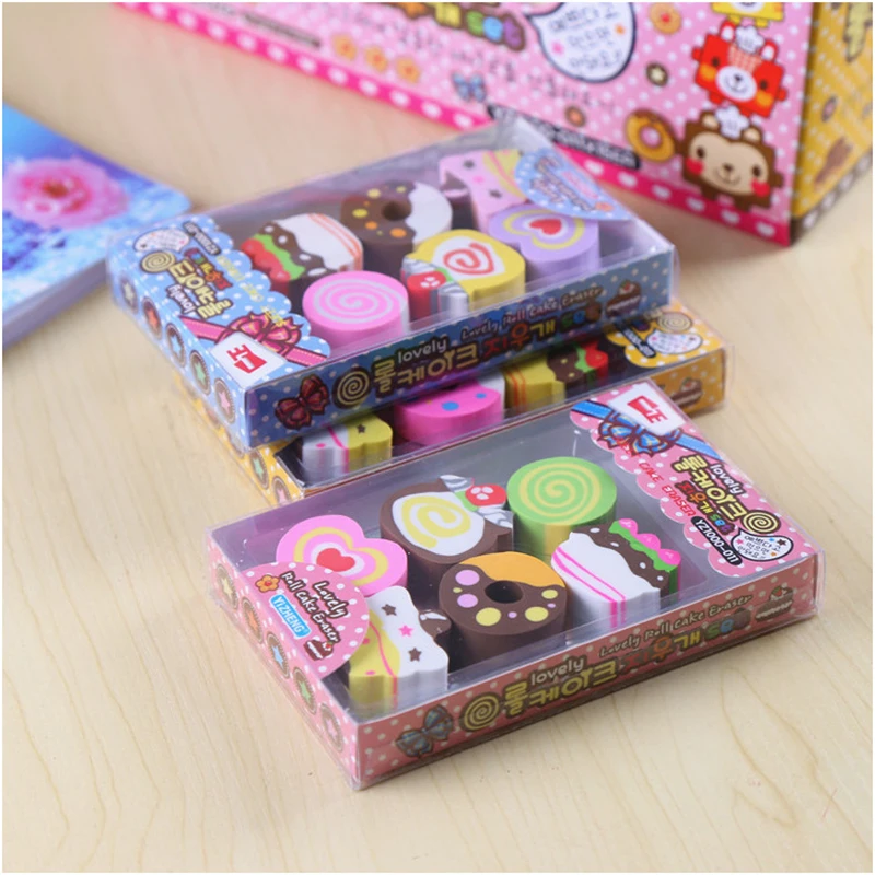 1 Pack Novelty Dessert Chocolate Eraser , Creative Delicious Food
