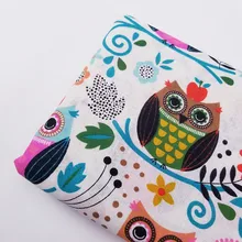 Метр печатных Сова Хлопок и лен ткань для DIY шитья диван шторы скатерть хлопок материал