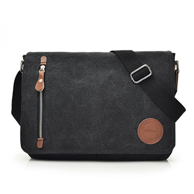 

Men Vintage Canvas Schoolbag Satchel Large Capacity Casual Messenger Bag AB@W3