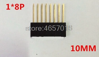

100PCS 2.54MM 8Pin 10MM Long Needle Female Pin Header Strip Stackable Header