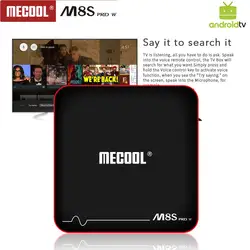 MECOOL M8S PRO W Amologic S905W Quad core android 7,1 2 gb DDR4 16 Гб ПЗУ 4K30fps H.265 2,4 ГГц Wi-Fi голосового управления smart tv box