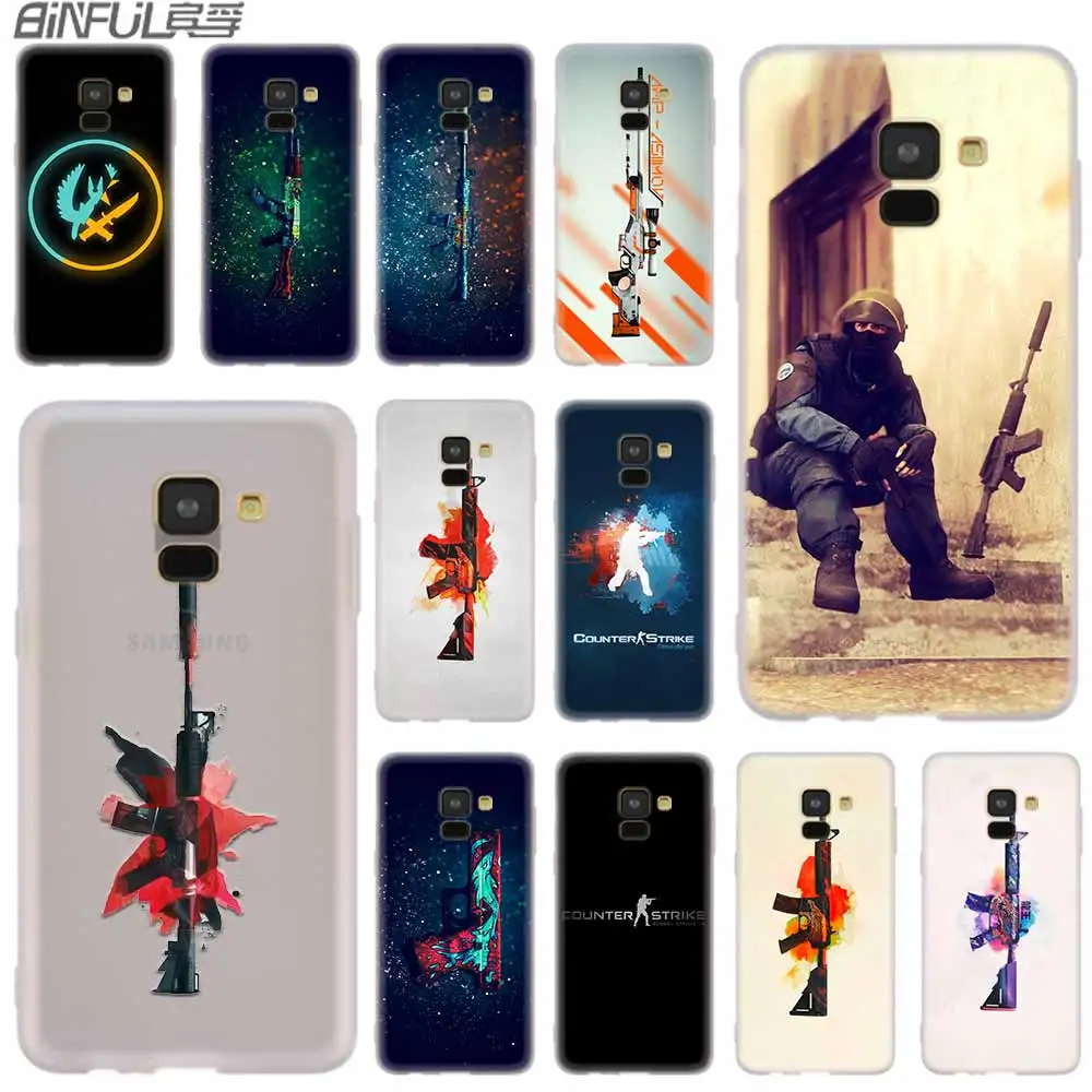 Чехол для Samsung Galaxy A6 A8 A9 A7 A5 A3 Plus 2018 2017 2016 2015 A71 Star cs go counter strike глобальная нападение |
