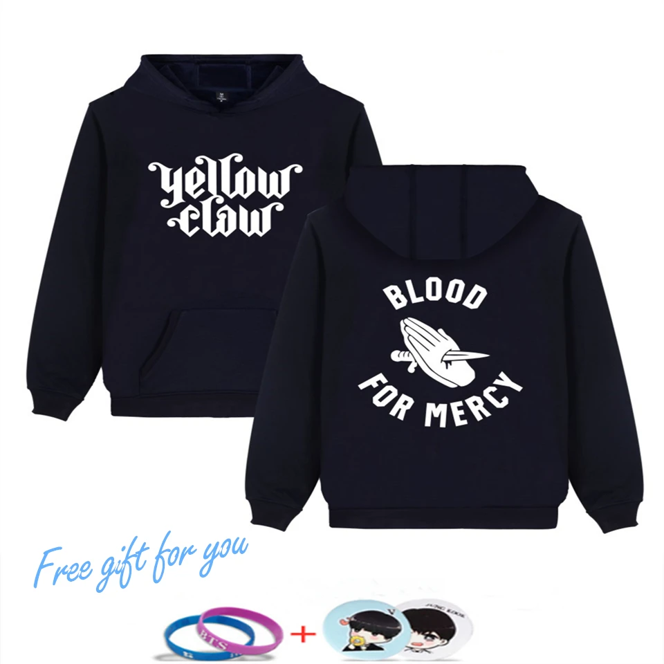 LUCKYFRIDAYF Harajuku kpop желтый коготь зимние толстовки Толстовка хлопок мода толстовка