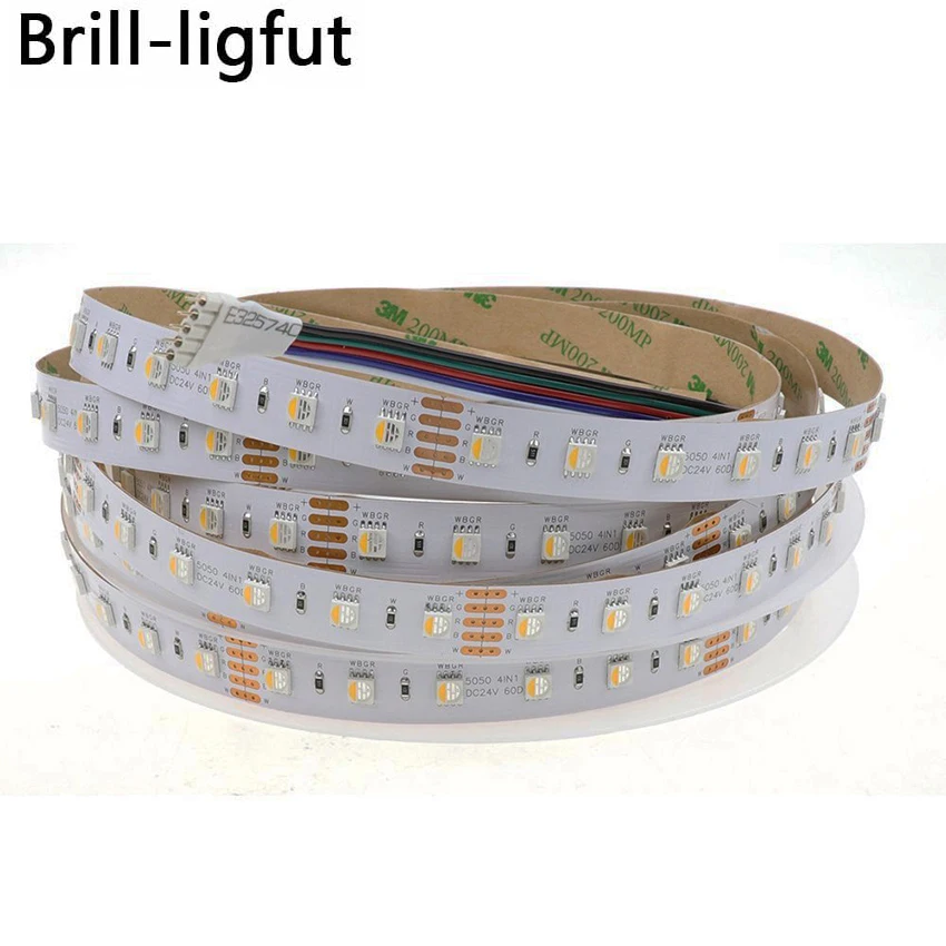 #Best 4 colors in 1 led RGBW LED strip DC 24V 12V 5050 SMD 60LED m 5m Roll waterproof RGBW LED strip light RGB+White RGB+Warm White
