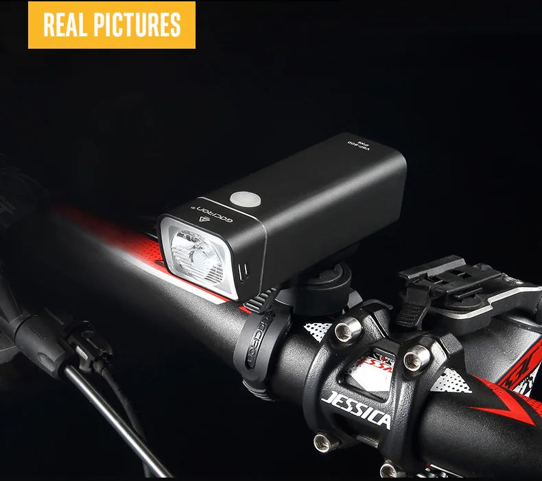 Best Gaciron Waterproof 600LM Bicycle Headlight with Wire Control USB Rechargeable MTB Bike Front light Flashlight Handlebar LED Lamp 13