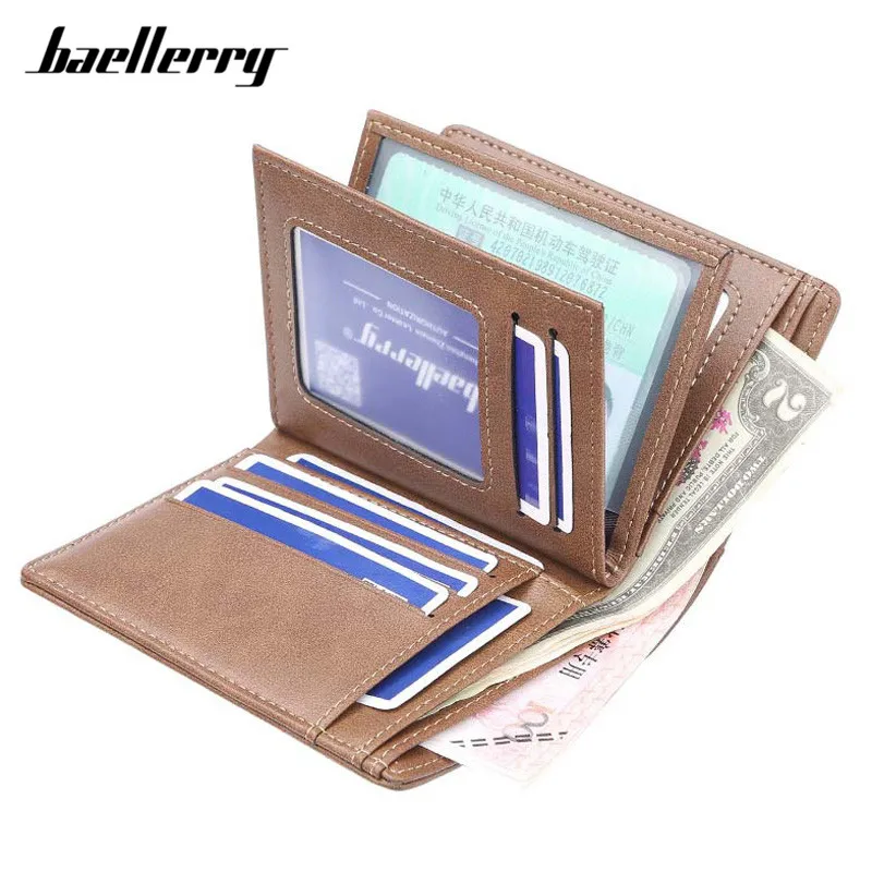 

Baellerry Many Departments Slim Wallets Men Leather Brand Man Small Wallet Carteira Card Holder Male Purse High Quality