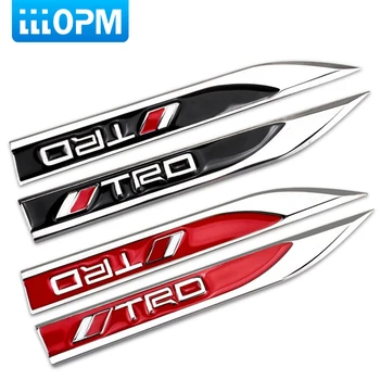 

2pcs Metal Car Side body Blade Sticker Car badge Emblem Labeling For Toyota TRD corolla chr avensis yaris Camry Car Accessories
