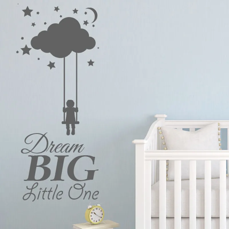 Hot Ing Dream Little One Baby Room Wall Decals Nursery Hot Ing Dream Little One Baby Room Wall Decals Nursery Sticker Home Decor Removable Vinyl Paper In Stickers From