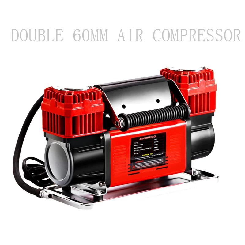 

XINYIBANG Portable 12V 150PSI Double Cylinder Car Air Compressor Big Metal Motor With Bag Auto Pump