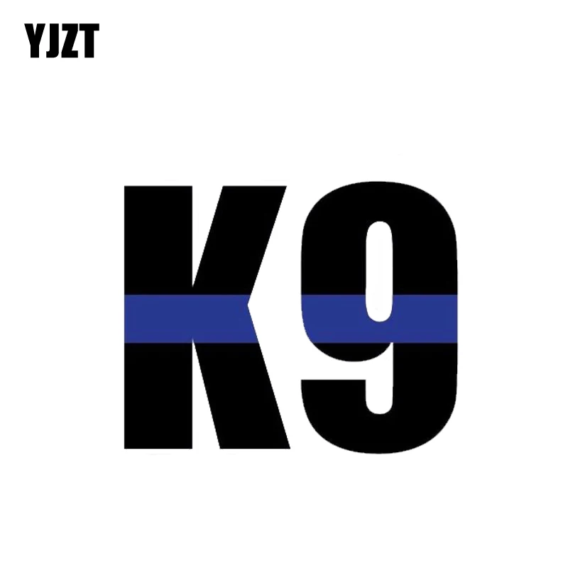 

YJZT 8CM*6.3CM Funny Police Dog K9 Army German Shepherd Car Sticker Decal PVC 12-1362