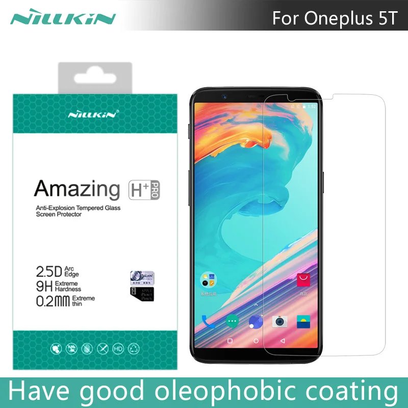 Для oneplus 5 T NILLKIN Amazing H+ PRO 2.5D 0,2 мм Взрывозащищенный протектор экрана из закаленного стекла для oneplus 5 T a5010 6,01 дюйма