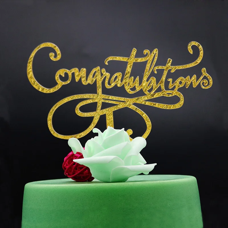 Congrats Graduation Wooden Cake Topper – PGFactory.ie